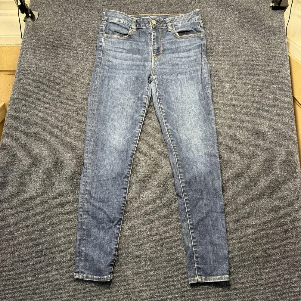 American Eagle Hi-Rise Jegging Jeans Womens 10 Medium Wash Blue Stretch Denim